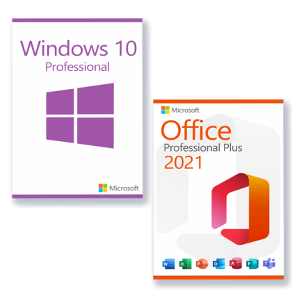 Combo Microsoft Office 2021 Professional Plus – Windows 10 Professional Plus Lizenz für 3PC